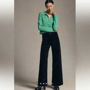 New 32 Tall Maeve Anthropologie The Colette Corduroy full-length wide leg pants